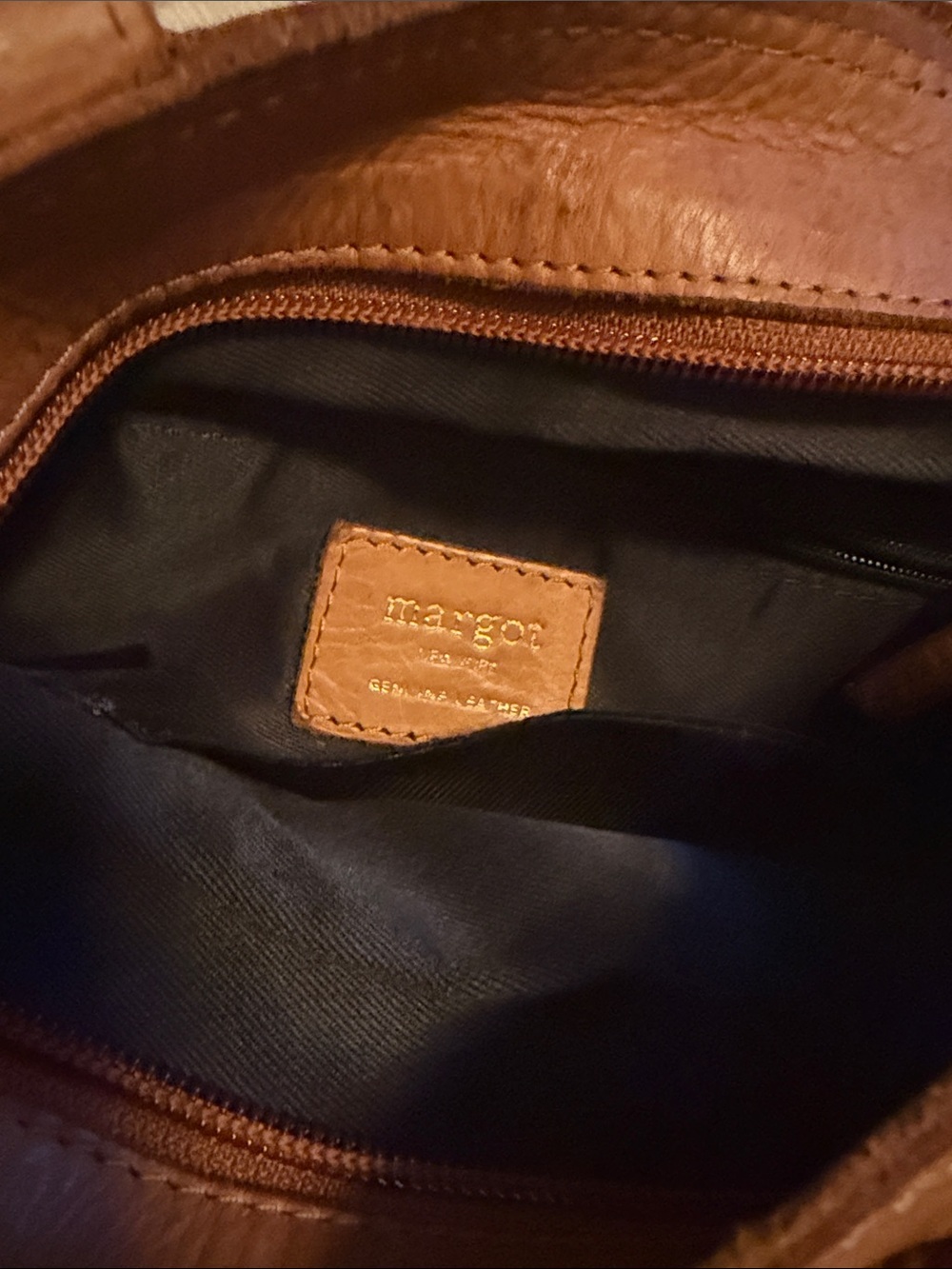 margot Tan Leather Crossbody Bag with Tassel - Picture 8 of 16